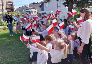 Uroczystość Dzień Flagi w przedszkolu.